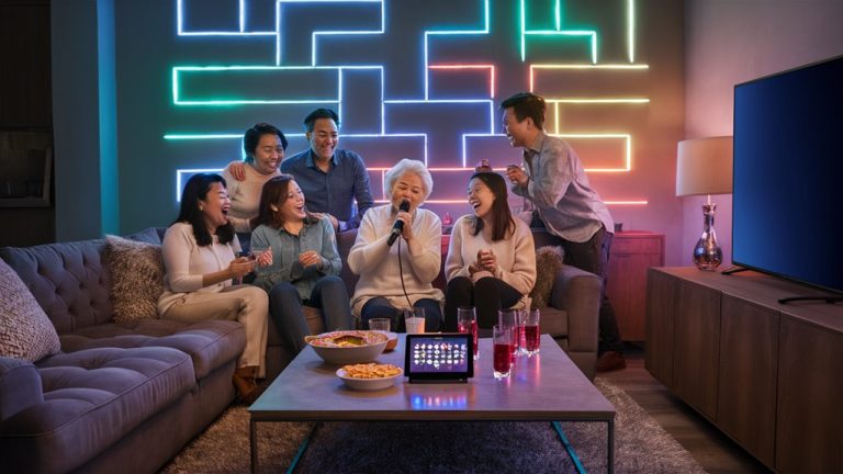family fun singing together