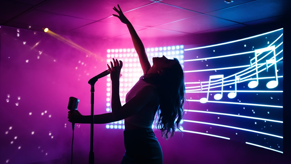 female singers reaching high notes