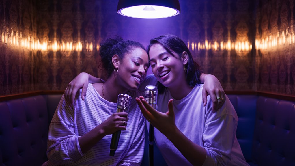 secret singing with buddies