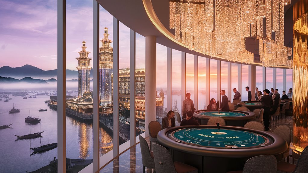 winners along macau harbor