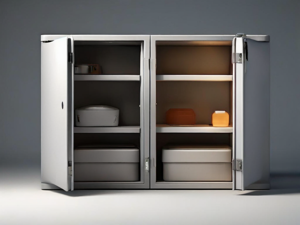 Two empty storage compartments on a gray surface, one sealed and one open, symbolizing unused proxy settings.